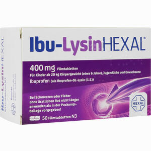 Ibu- Lysinhexal 684mg Filmtabletten 50 Stück - ab 8,55 €