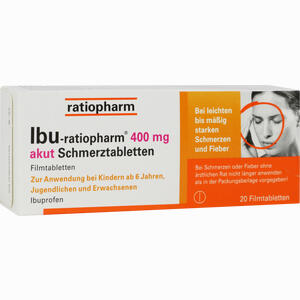 Ibu- Ratiopharm 400 Akut Schmerztabletten 20 Stück - ab 1,69 €