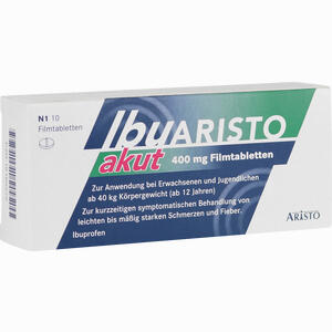 Ibuaristo Akut 400 Mg Filmtabletten  10 Stück - ab 0,72 €