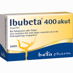 Ibubeta 400 Akut Filmtabletten  50 Stück - ab 2,98 €