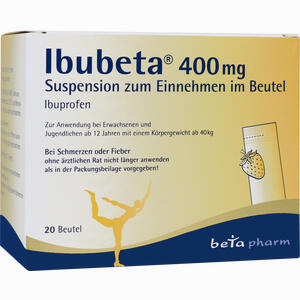 Ibubeta 400 Mg Suspension Zum Einnehmen im Beutel 20 Stück - ab 7,52 €