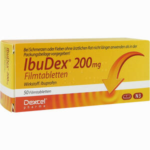Abbildung von Ibudex 200mg Filmtabletten 50 Stück Abbildung von Ibudex 200mg Filmtabletten 50 Stück