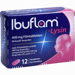 Ibuflam Lysin 400mg Filmtabletten  12 Stück - ab 0,00 €