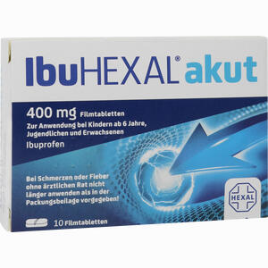 Ibuhexal Akut 400mg Filmtabletten  10 Stück Ibuhexal Akut 400mg Filmtabletten  10 Stück