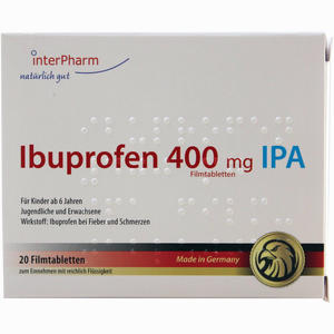 Ibuprofen 400mg Ipa Filmtabletten Inter Pharm Arzneimittel 20 Stück - ab 0,00 €