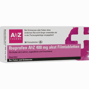 Ibuprofen Abz 400 Mg Akut Filmtabletten 50 Stück - ab 3,43 &euro;