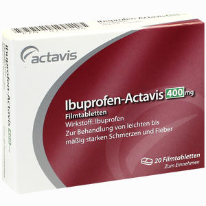 Ibuprofen- Actavis 400mg Filmtabletten  20 Stück - ab 0,00 &euro;