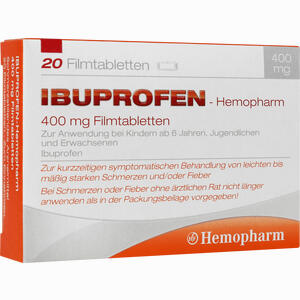 Ibuprofen- Hemopharm 400mg Filmtabletten  20 Stück - ab 1,79 €