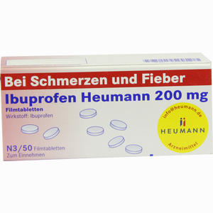 Ibuprofen Heumann 200mg Filmtabletten  50 Stück - ab 0,00 &euro;