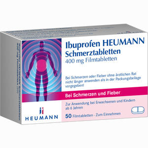Ibuprofen Heumann Schmerztabletten 400mg Filmtabletten 50 Stück - ab 2,39 €