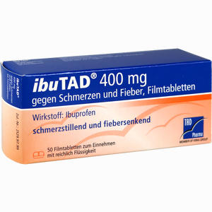 Ibutad 400mg gegen Schmerzen und Fieber Filmtabletten  50 Stück - ab 0,00 &euro;