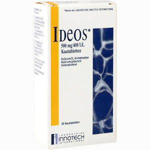 Ideos 500mg/400 I.e. Kautabletten  EMRA-MED Arzneimittel GmbH 30 Stück - ab 4,70 €