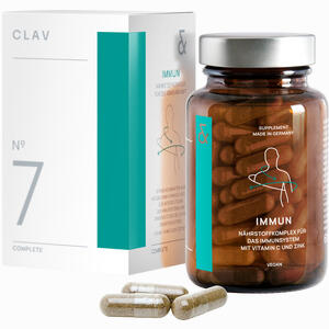 Immun - Komplex mit Natürlichem Vitamin C + Zink - Vegan Kapseln 60 Stück - ab 0,00 &euro;