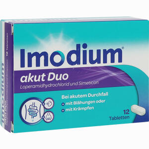 Imodium Akut Duo 2 Mg/125 Mg Tabletten 12 Stück - ab 9,49 €