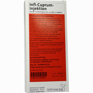 Infi- Cuprum- Injektion Ampullen 10 x 2 ml - ab 0,00 &euro;