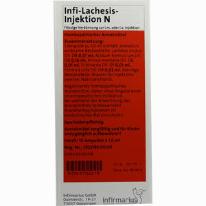 Infi- Lachesis- Injektion N Ampullen 10 x 1 ml - ab 13,02 &euro;
