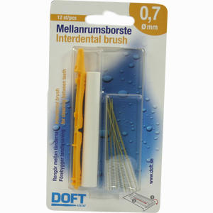 Interdentalbürste 0.7 mit Wechselgriff Doft Zahnbürste 12 Stück - ab 3,06 €