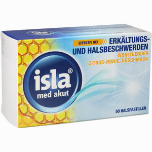 Isla Med Akut Zitrus- Honig Pastillen 50 Stück Isla Med Akut Zitrus- Honig Pastillen 50 Stück