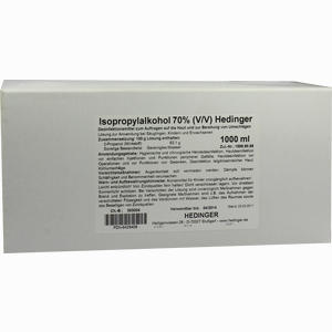 Isopropylalkohol 70% Hedinger Lösung 1000 ml - ab 11,87 €