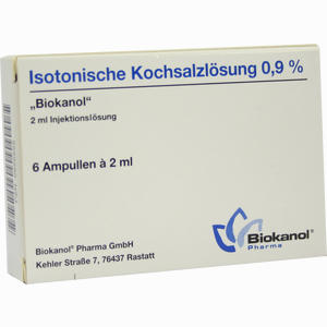 Isotonische Kochsalzlösung 0.9% Biokanol Ampullen 6 x 2 ml - ab 2,62 €