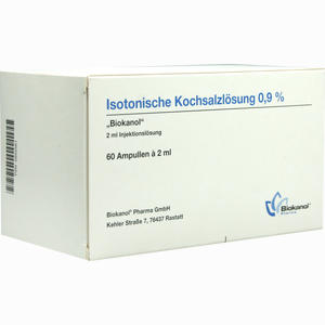 Isotonische Kochsalzlösung 0.9% Biokanol Ampullen 60 x 2 ml - ab 0,00 &euro;