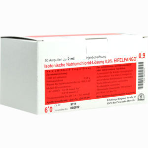 Isotonische Natriumchlorid- Lösung 0.9% Eifelfango Ampullen 50 x 2 ml - ab 18,79 €