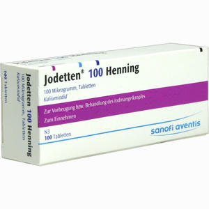 Jodetten 100 Henning Tabletten 100 Stück Jodetten 100 Henning Tabletten 100 Stück