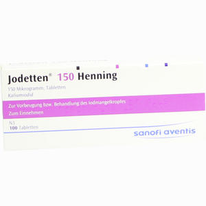 Jodetten 150 Henning Tabletten 100 Stück Jodetten 150 Henning Tabletten 100 Stück