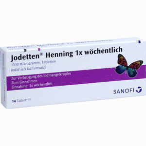 Jodetten Henning 1x Wöchentlich Tabletten 14 Stück - ab 0,00 &euro;