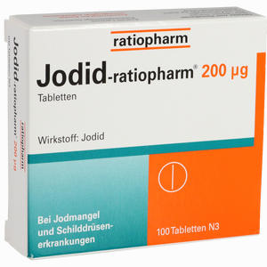 Jodid- Ratiopharm 200ug Tabletten 100 Stück Jodid- Ratiopharm 200ug Tabletten 100 Stück
