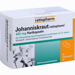 Johanniskraut- Ratiopharm 425mg Hartkapseln 30 Stück - ab 0,00 &euro;