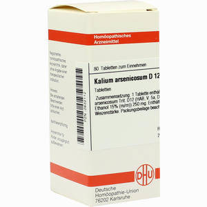 Kalium Arsenicos D12 Tabletten 80 Stück - ab 0,00 &euro;
