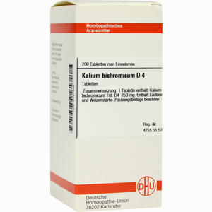 Kalium Bichrom D4 Tabletten 200 Stück - ab 0,00 €