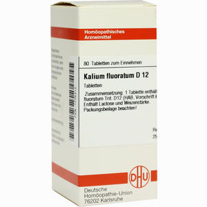Kalium Fluor D12 Tabletten 80 Stück - ab 0,00 &euro;