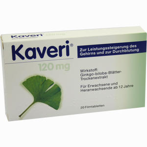 Abbildung von Kaveri 120mg Filmtabletten 20 Stück