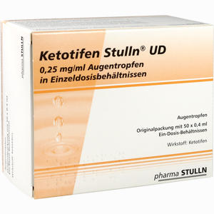 Ketotifen Stulln Ud Augentropfen Einzeldosispipetten 50 x 0.4 ml - ab 20,93 €