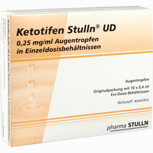 Ketotifen Stulln Ud Augentropfen Einzeldosispipetten 10 x 0.4 ml - ab 3,78 €