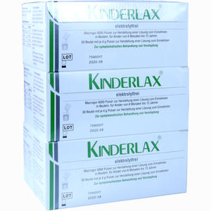 Kinderlax Elektrolytfrei Pulver zur Herstellung einer Lösung Zum Einnehmen 3 x 30 Stück - ab 34,60 €