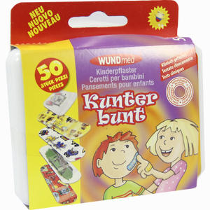 Kinderpflaster Kunterbunt  50 Stück - ab 3,21 €
