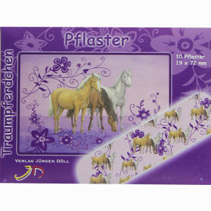 Kinderpflaster Traumpferdchen - Briefchen Blau  10 Stück - ab 1,66 €