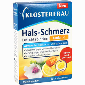 Klosterfrau Hals- Schmerz Lutschtabletten 16 Stück Klosterfrau Hals- Schmerz Lutschtabletten 16 Stück