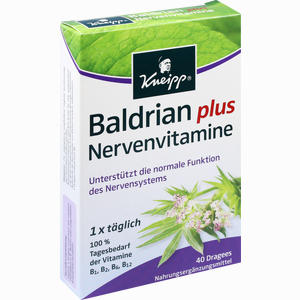 Kneipp Baldrian Plus Nervenvitamine Dragees 40 Stück - ab 4,27 €