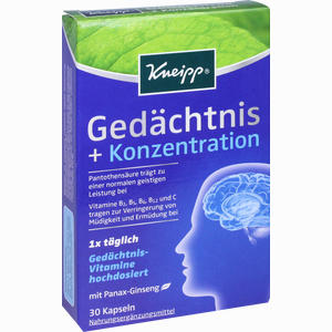 Kneipp Gedächtnis + Konzentration Kapseln 30 Stück - ab 5,28 €