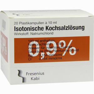 Kochsalz 0.9% Isoton Pl Ampullen 20 x 10 ml - ab 4,00 €