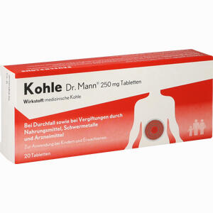 Kohle Dr. Mann 250mg Tabletten  20 Stück - ab 3,65 €