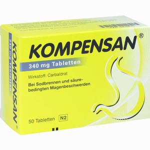Abbildung von Kompensan 340mg Tabletten  50 Stück Abbildung von Kompensan 340mg Tabletten  50 Stück