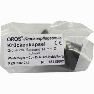Krückenkapsel Gr. 2/0 14mm Schwarz 1 Stück - ab 0,00 €