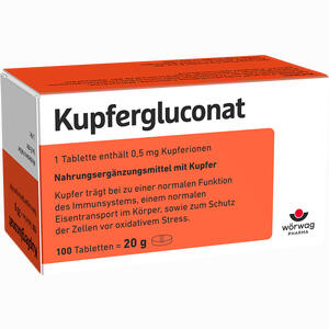 Kupfergluconat Tabletten 100 Stück - ab 6,98 €