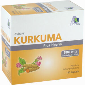Kurkuma 500 Mg + Piperin 180 Stück - ab 12,87 €
