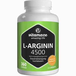 L- Arginin Hochdosiert 4. 500 Mg 360 Stück - ab 18,63 €